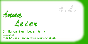 anna leier business card